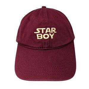 Star Boy Slideback Hat Red OS Adjustable Embroidered 6 Panel Season Caps